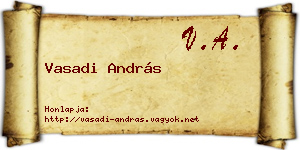 Vasadi András névjegykártya